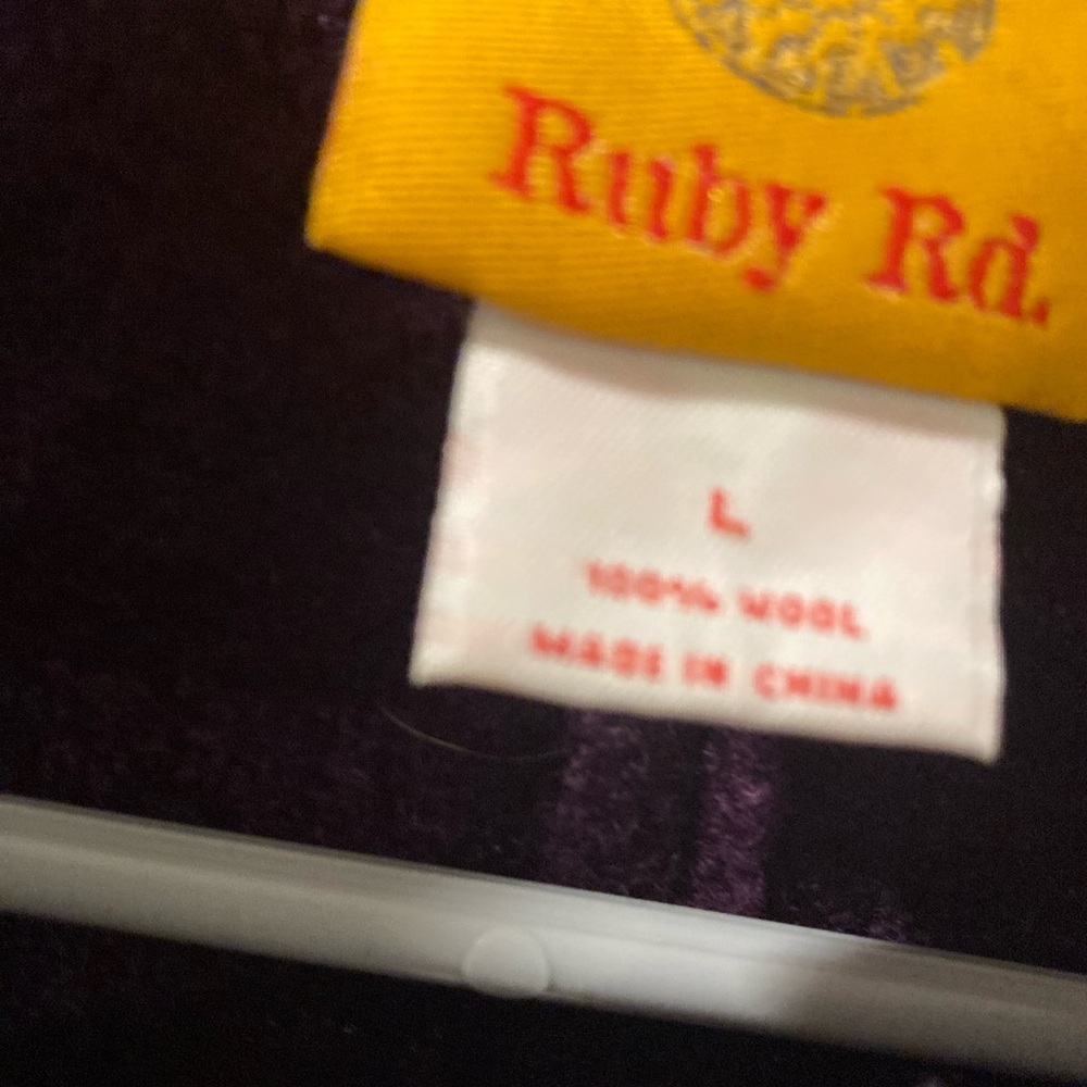 Ruby Rd. Purple Teddy Jacket - Picture 3 of 5